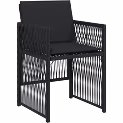 Détendez-vous et profitez de l'extérieur dans ces confortables chaises de jardin ! Matériau durable : la résine tressée, égal ...