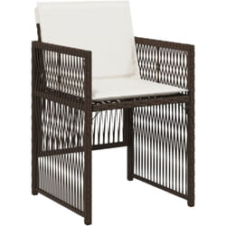 Vidaxl - Chaises de jardin avec coussins lot de 4 marron résine tressée