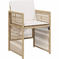 Détendez-vous et profitez de l'extérieur dans ces confortables chaises de jardin ! Matériau durable : la résine tressée, égal ...
