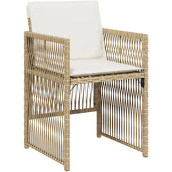 Vidaxl - Chaises de jardin avec coussins lot de 4 beige résine tressée
