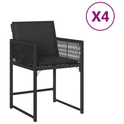 VidaXL 365018 chaise d'extérieur Terrace Siège rembourré Polyuréthane, Acier Noir