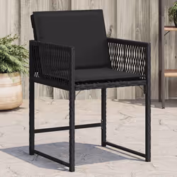 VidaXL 365018 chaise d'extérieur Terrace Siège rembourré Polyuréthane, Acier Noir