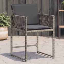 VidaXL 365019 chaise d'extérieur Terrace Siège rembourré Polyuréthane, Acier Gris