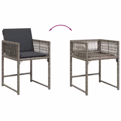 VidaXL 365019 chaise d'extérieur Terrace Siège rembourré Polyuréthane, Acier Gris - Vue supplémentaire 8