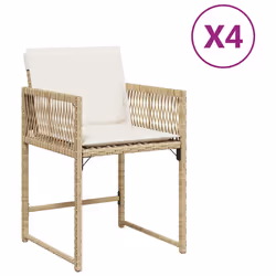 VidaXL 365021, Terrace, Siège rembourré, Polyuréthane, Acier, Crème, Blanc, 110 kg, 505 mm