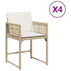 VidaXL 365021 chaise d'extérieur Terrace Siège rembourré Polyuréthane, Acier Crème, Blanc