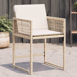 VidaXL 365021 chaise d'extérieur Terrace Siège rembourré Polyuréthane, Acier Crème, Blanc