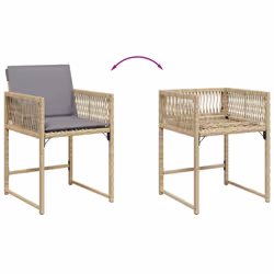 VidaXL 365023 chaise d'extérieur Terrace Siège rembourré Polyuréthane, Acier Gris - Vue supplémentaire 8