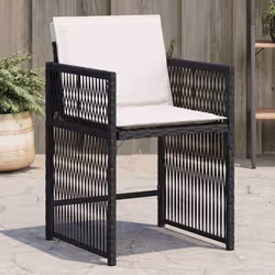 Détendez-vous et profitez de l'extérieur dans ces confortables chaises de jardin ! Matériau durable : la résine tressée, égal ...