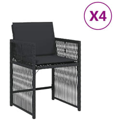 VidaXL 365035 chaise d'extérieur Terrace Siège rembourré Polyuréthane, Acier Noir