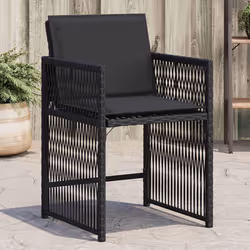 VidaXL 365035 chaise d'extérieur Terrace Siège rembourré Polyuréthane, Acier Noir