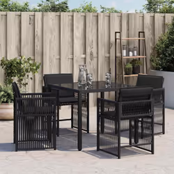 VidaXL 365035 chaise d'extérieur Terrace Siège rembourré Polyuréthane, Acier Noir