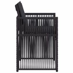 VidaXL 365035 chaise d'extérieur Terrace Siège rembourré Polyuréthane, Acier Noir - Vue supplémentaire 6