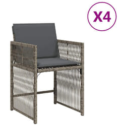 VidaXL 365036 chaise d'extérieur Terrace Siège rembourré Polyuréthane, Acier Gris