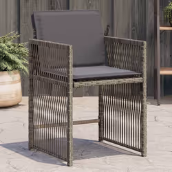 VidaXL 365036 chaise d'extérieur Terrace Siège rembourré Polyuréthane, Acier Gris