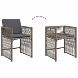 VidaXL 365036 chaise d'extérieur Terrace Siège rembourré Polyuréthane, Acier Gris - Vue supplémentaire 8