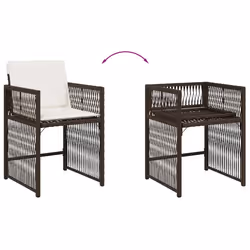VidaXL 365037 chaise d'extérieur Terrace Siège rembourré Polyuréthane, Acier Crème, Blanc - Vue supplémentaire 8