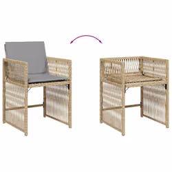 VidaXL 365040 chaise d'extérieur Terrace Siège rembourré Polyuréthane, Acier Gris - Vue supplémentaire 8
