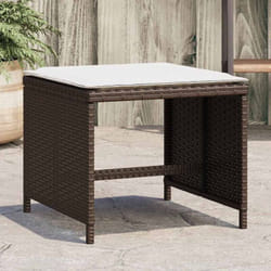 Vidaxl - Tabourets de jardin et coussins lot de 4 marron résine tressée