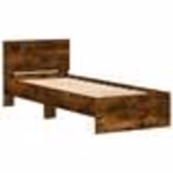 vidaXL Cadre de lit sans matelas avec tête de lit chêne fumé 90x190 cm - 90 x 190 cm