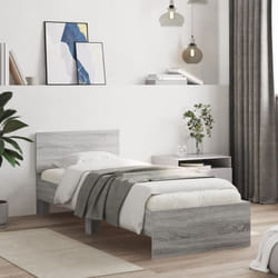 Vidaxl - Cadre de lit tête de lit sonoma gris 90x190 cm bois ingénierie