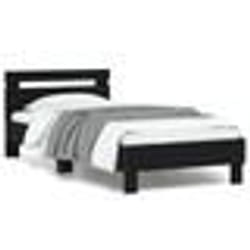 vidaXL Cadre de lit sans matelas avec lumières LED noir 90x200 cm - 90 x 200 cm
