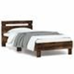 vidaXL Cadre de lit sans matelas avec lumières LED 90x200 cm - 90 x 200 cm