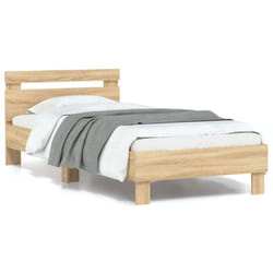 vidaXL Cadre de lit sans matelas avec lumières LED 90x190 cm
