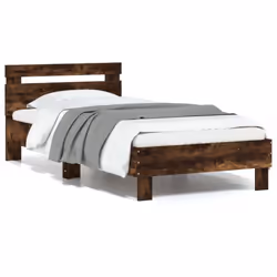 Obtenez une meilleure nuit de sommeil reposante grâce à ce cadre de lit avec tête de lit et lumières LED ! Il est un suppléme ...