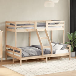 Vidaxl - Lit superposé sans matelas 90x200/120x200 cm bois massif