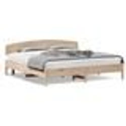 vidaXL Cadre de lit sans matelas 200x200 cm bois massif de pin - 200 x 200 cm