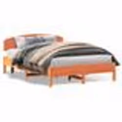 vidaXL Cadre de lit sans matelas cire marron 150x200cm bois pin massif - 150 x 200 cm