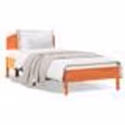 vidaXL Cadre de lit sans matelas cire marron 100x200cm bois pin massif - 100 x 200 cm