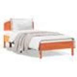 vidaXL Cadre de lit sans matelas cire marron 100x200cm bois pin massif - 100 x 200 cm