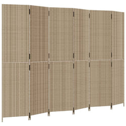 Vidaxl - Cloison de séparation 6 panneaux beige résine tressée