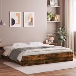 Ajoutez une touche moderne à votre chambre à coucher avec ce cadre de lit avec tiroirs ! Il apportera une touche pratique et  ...