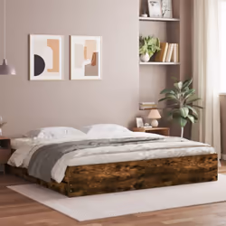 Description générale Ajoutez une touche moderne à votre chambre à coucher avec ce cadre de lit avec tiroirs, alliant praticit ...