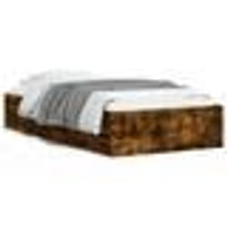 vidaXL Cadre de lit avec tiroirs sans matelas chêne fumé 100x200 cm - 100 x 200 cm