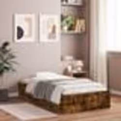 vidaXL Cadre de lit avec tiroirs sans matelas chêne fumé 90x200 cm - 90 x 200 cm