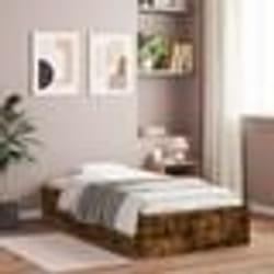vidaXL Cadre de lit avec tiroirs sans matelas chêne fumé 90x200 cm - 90 x 200 cm