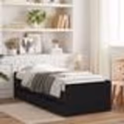 vidaXL Cadre de lit avec tiroirs sans matelas noir 90x200 cm - 90 x 200 cm