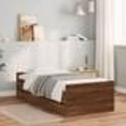 vidaXL Cadre de lit avec tiroirs sans matelas chêne marron 90x200 cm - 90 x 200 cm