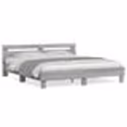 vidaXL Cadre de lit sans matelas sonoma gris 180x200 cm - 180 x 200 cm