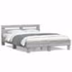 vidaXL Cadre de lit sans matelas sonoma gris 140x190 cm - 140 x 190 cm