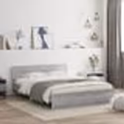 vidaXL Cadre de lit sans matelas sonoma gris 150x200 cm - 150 x 200 cm
