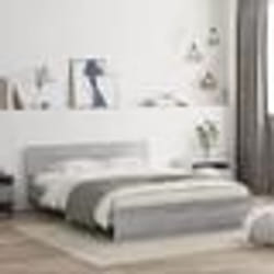 vidaXL Cadre de lit sans matelas sonoma gris 150x200 cm - 150 x 200 cm