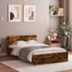 vidaXL Cadre de lit sans matelas chêne fumé 120x200 cm - 120 x 200 cm