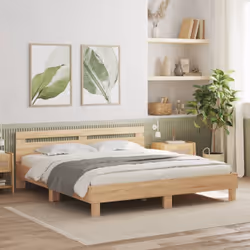 Obtenez une meilleure nuit de sommeil reposante grâce à ce cadre de lit avec LED ! Il est un supplément accueillant à toute c ...