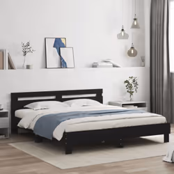 Obtenez une meilleure nuit de sommeil reposante grâce à ce cadre de lit avec LED ! Il est un supplément accueillant à toute c ...