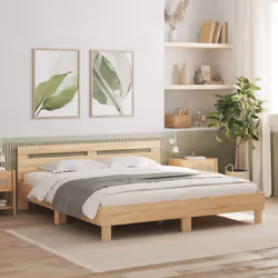 Obtenez une meilleure nuit de sommeil reposante grâce à ce cadre de lit avec LED ! Il est un supplément accueillant à toute c ...